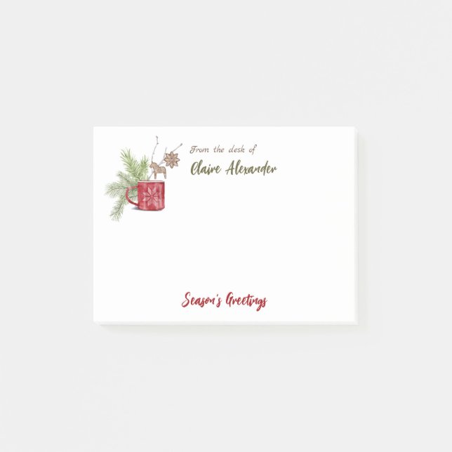 Säsonhälsningar från Helgdag Fäst Post-it Block (Framsida)