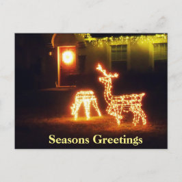 Säsonhälsningar God jul Hjort PostCard Helg Vykort