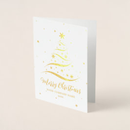 Säsonhälsningar Guld Company Foil Card Folierat Kort