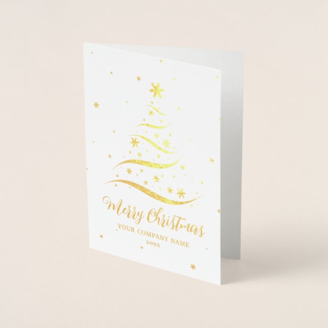 Säsonhälsningar Guld Company Foil Card Folierat Kort (Framsida)