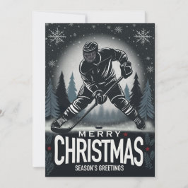 Säsonhälsningar Hockey-julkort Julkort
