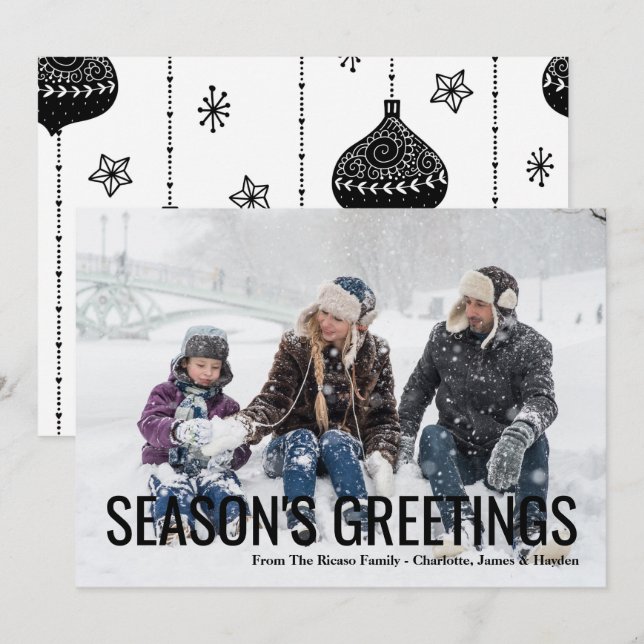 Säsonhälsningar Jul-Helgdag Photo Kort (Fram/baksida)