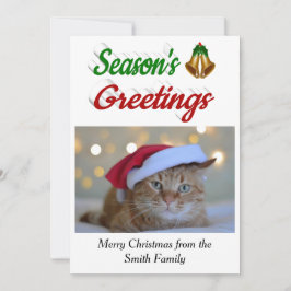 Säsonhälsningar Klockor-fotoskript Julkort