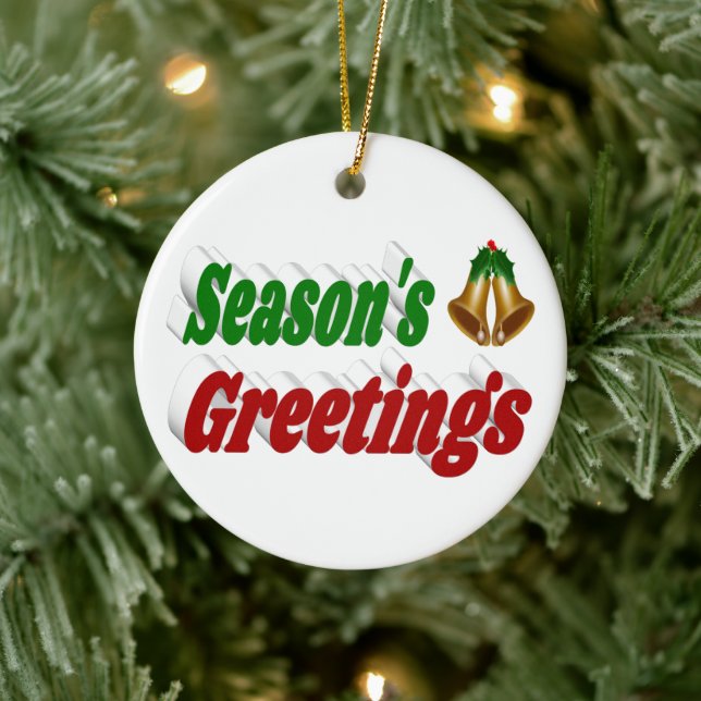 Säsonhälsningar Klockor jultypografi Julgransprydnad Keramik (Träd)