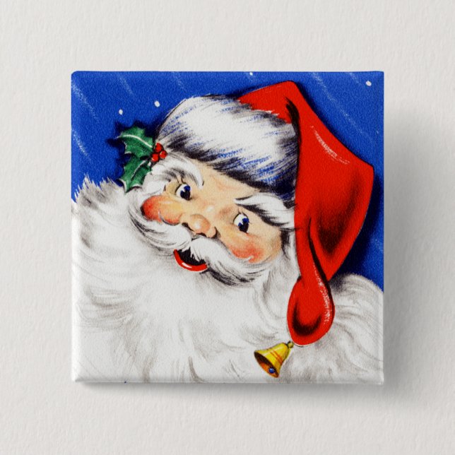 Säsonhälsningar Santa Knapp (Framsida)