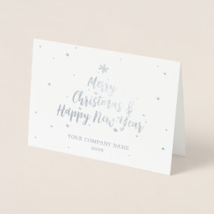 Säsonhälsningar Silver Company Foil Card Folierat Kort