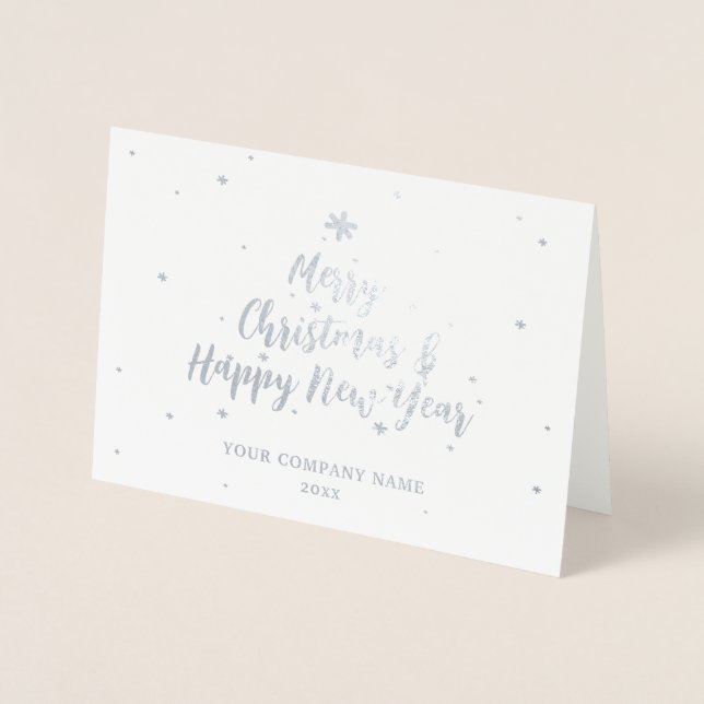 Säsonhälsningar Silver Company Foil Card Folierat Kort (Framsida)