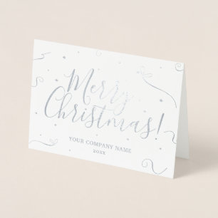 Säsonhälsningar Silver Company Foil Card Folierat Kort