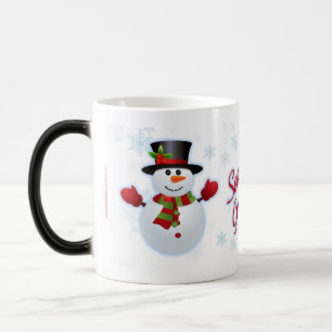 Säsonhälsningar Snögubbe Morphing Mugg