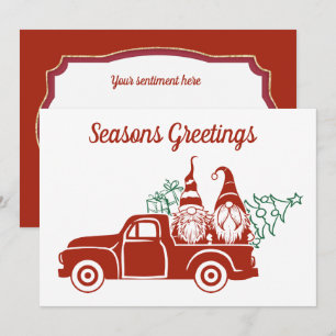 Säsonhälsningar som gnome lägger till stämning jul