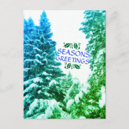SÄSONHÄLSNINGAR TRÄD VERDE POSTCARD VYKORT
