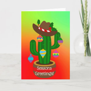 Säsonhälsningars Helgdag Cactus Helgkort