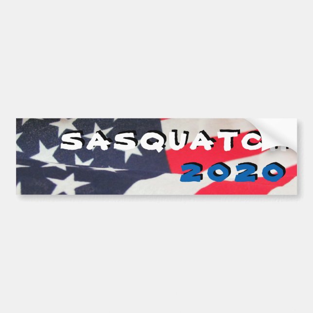 Sasquatch 2020 med flagga bildekal (Framsidan)