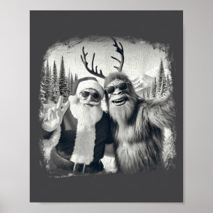 Sasquatch 67 Julgran Rolig Tomte Bigfoot  Poster