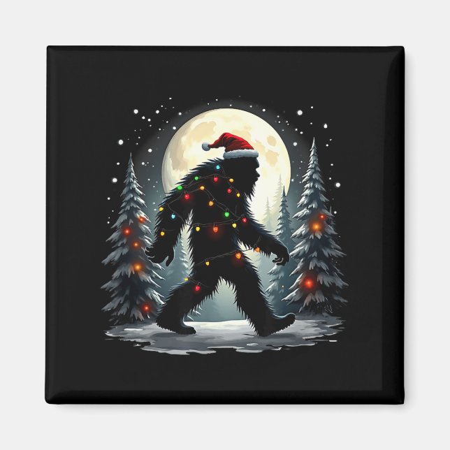 Sasquatch 67 Santa Bigfoot Christmas Tree Funny  Magnet (Framsidan)