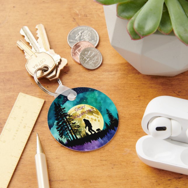 Sasquatch and Bear on the Berge *personalize* Nyckelring (Skrivbord)