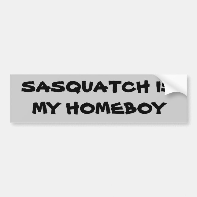 Sasquatch är min hemmapoike Bigfoot Bildekal (Framsidan)