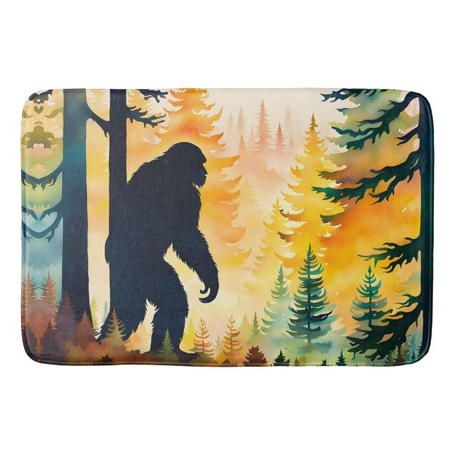 Sasquatch Autumn Ligcape Sunset Fleece Blanket Badrumsmatta (Framsidan)