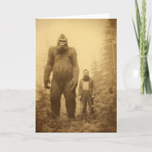 Sasquatch/Big Foot-hälsningskort, kryptider Kort