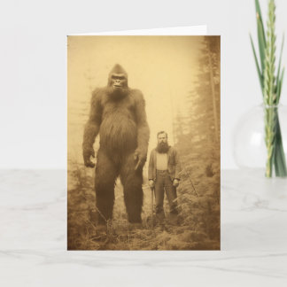 Sasquatch/Big Foot-hälsningskort, kryptider Kort