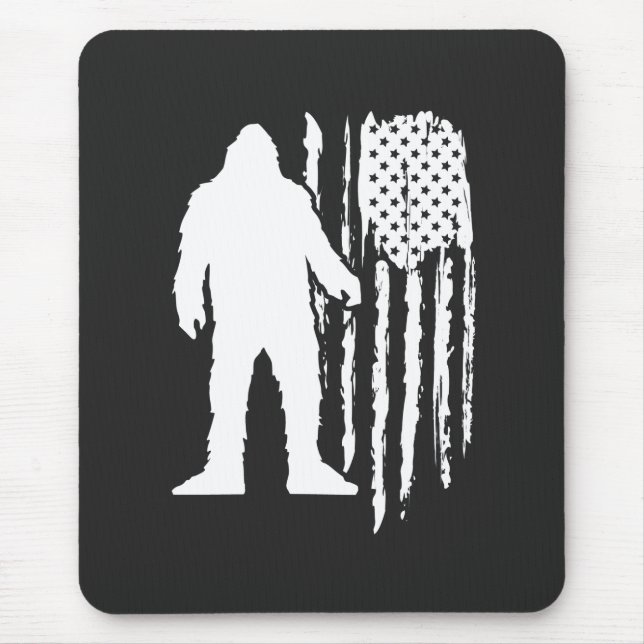 Sasquatch Bigfoot American Flagga Musmatta (Framsidan)