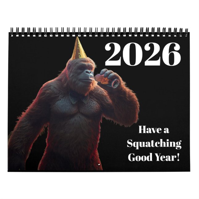 Sasquatch Bigfoot Calendar Kalender (Omslag)