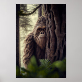 Sasquatch, Bigfoot, Fantasy Art, Urban Myth Poster