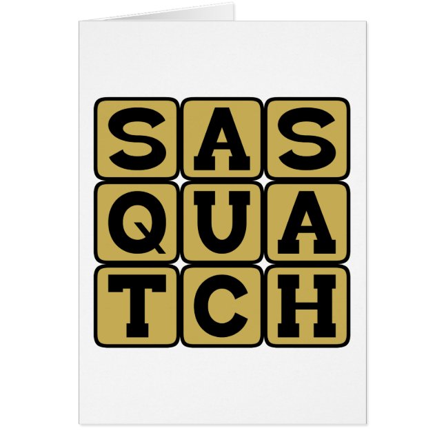 Sasquatch, Bigfoot Hälsningskort (Framsidan)