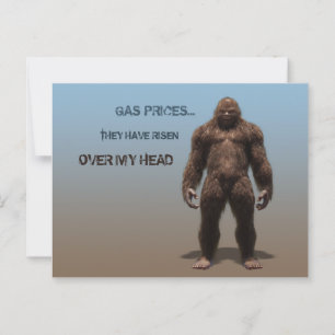 SASQUATCH BIGFOOT HELT - FRONTAL VIEW - NAMN VYKORT