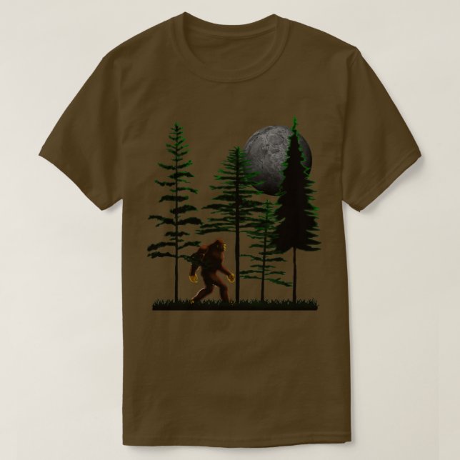 Sasquatch Bigfoot Hiding In Forest Perfect Giftbig T Shirt (Design framsida)
