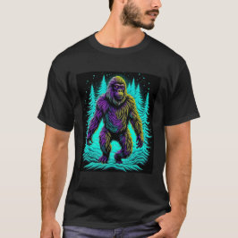 Sasquatch Bigfoot i teal och svart T Shirt