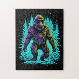 Sasquatch Bigfoot in Teal and Black Pussel