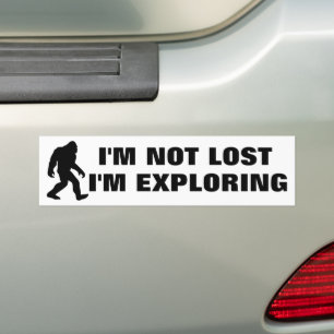 Sasquatch/bigfoot: JAG ÄR INTE BORTTAPPAD Bildekal