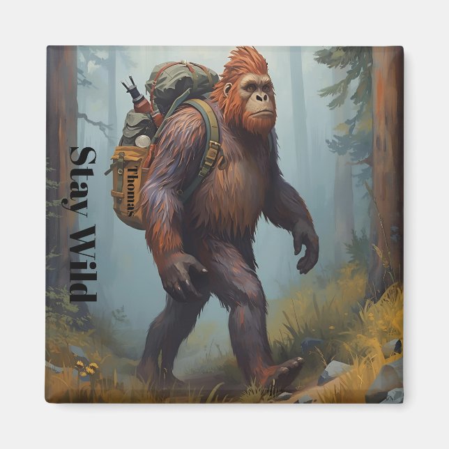Sasquatch Bigfoot sticker Magnet (Framsidan)