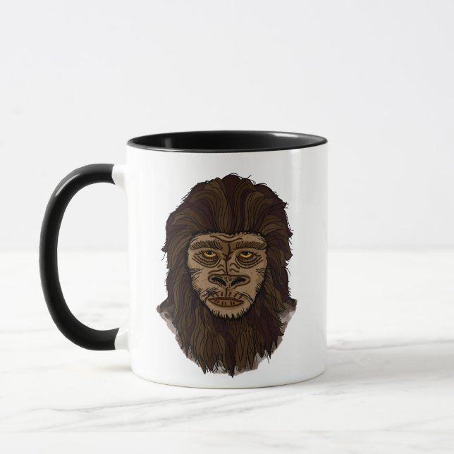 Sasquatch Bigfoot Swamp Ape Cryptid Monster Mugg (Vänster)