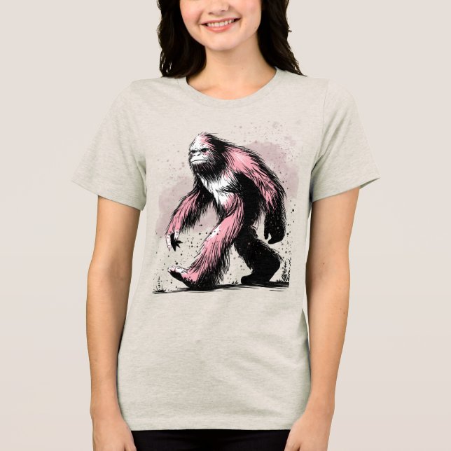 Sasquatch Bigfoot  T Shirt (Framsida)