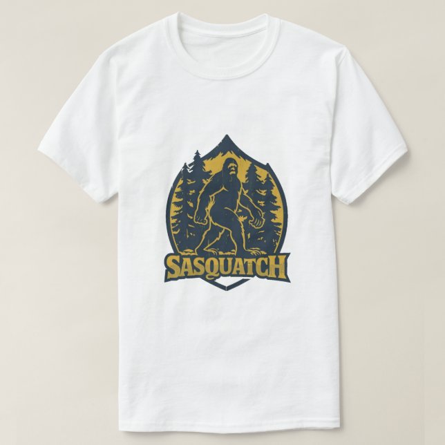 Sasquatch Bigfoot T Shirt (Design framsida)