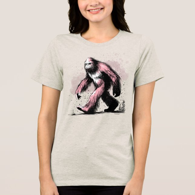 Sasquatch Bigfoot  T Shirt (Framsida)