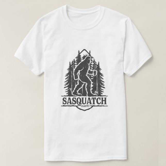 Sasquatch Bigfoot T Shirt (Design framsida)
