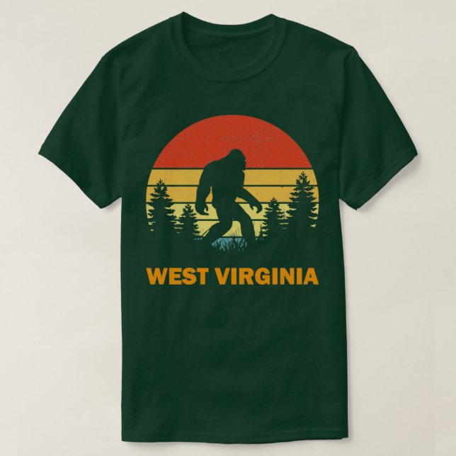 Sasquatch Bigfoot Väster Virginia T Shirt (Design framsida)