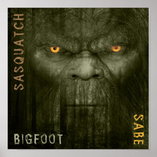 SASQUATCH,BIGFOOTPrint, Value Poster Pappert (proj