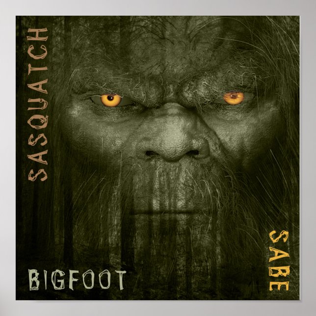 SASQUATCH,BIGFOOTPrint, Value Poster Pappert (proj (Framsidan)