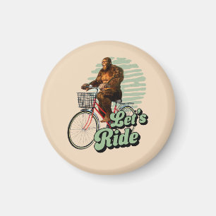 Sasquatch Bike Ride Skogsäventyr Magnet