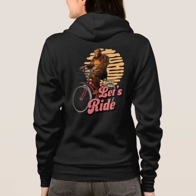 Sasquatch Bike Ride Skogsäventyr T Shirt (Baksida)
