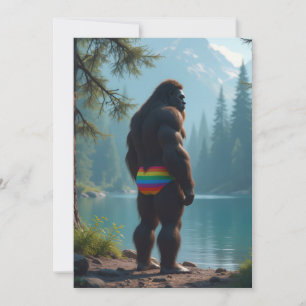 Sasquatch blommar julkort