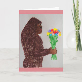 Sasquatch-blommor kärlek helgkort