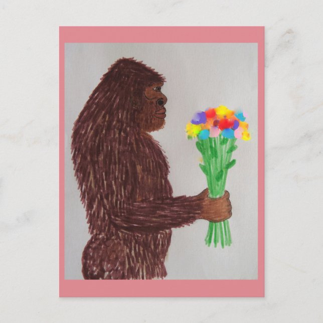 Sasquatch-blommor kärlek vykort (Framsida)