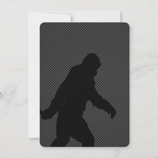 Sasquatch Borta Squatchin on Carbon Fiber Decor (Framsida)