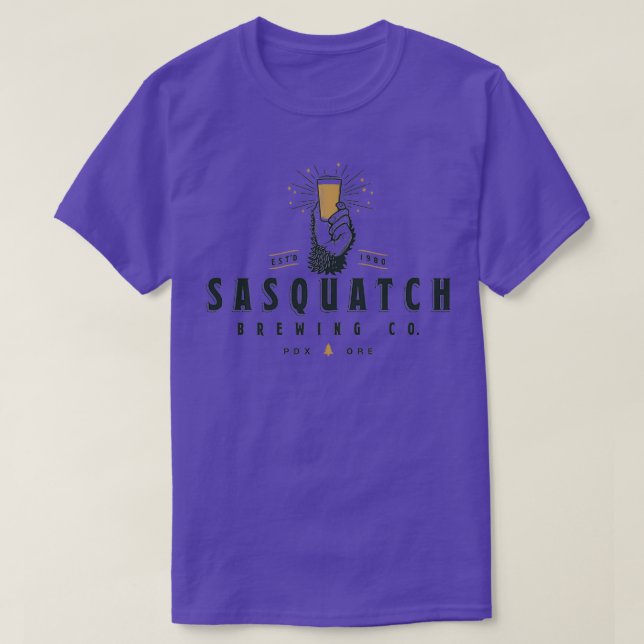 Sasquatch Brewing Company Craft Beer Logotyp T Shirt (Design framsida)