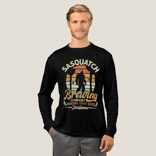 Sasquatch Brewing Company Retro Sunset Graphic T Shirt (Hel framsida)